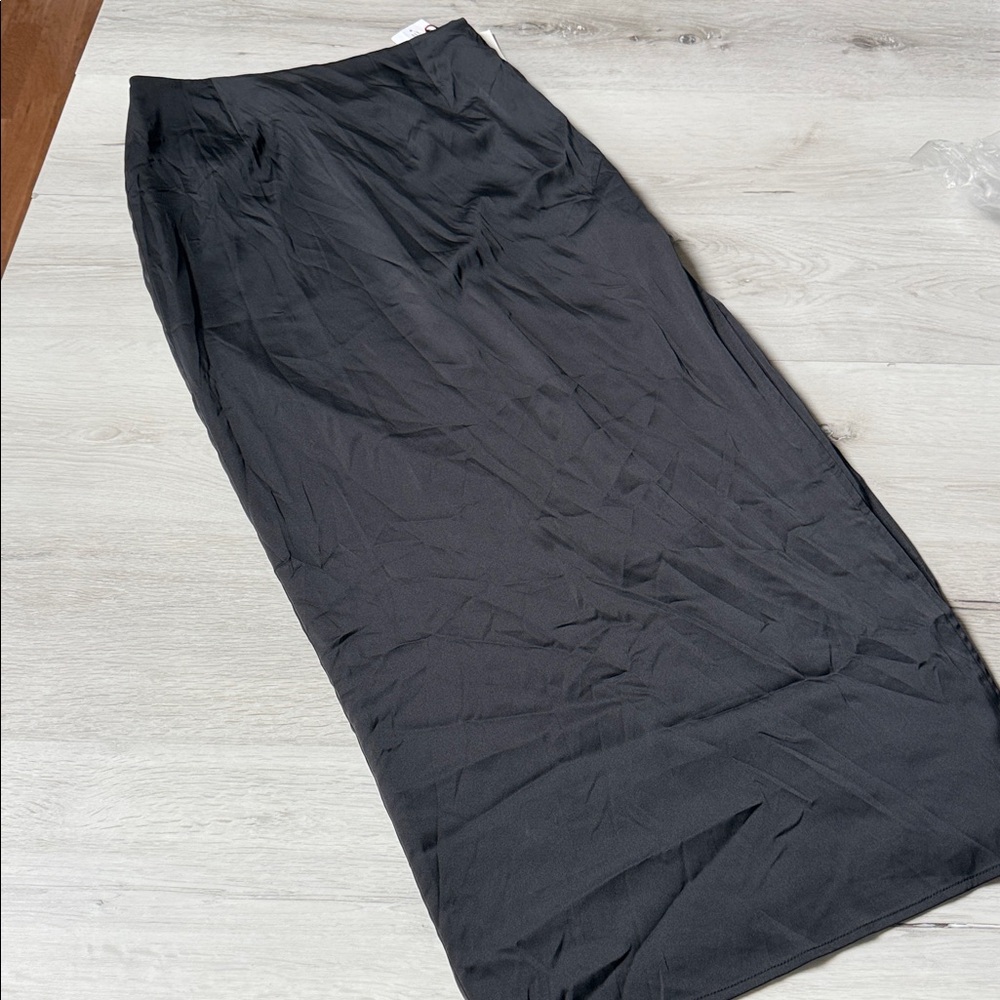 Open Edit‎ Smooth Edit Maxi Skirt Size Small Black New With Tags - Picture 6 of 8